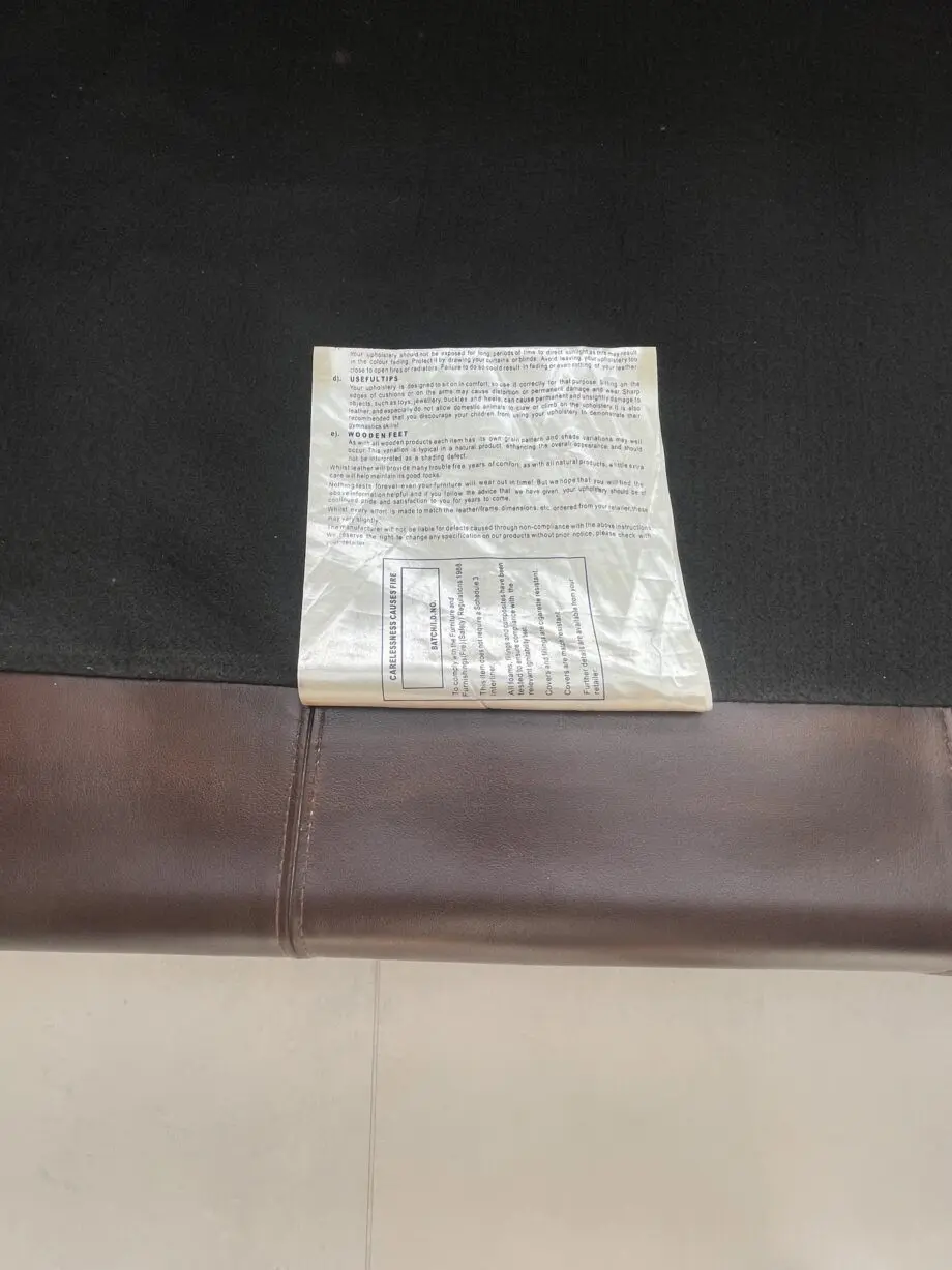 DFS 3 Seater Fabric Sofa with leather arms