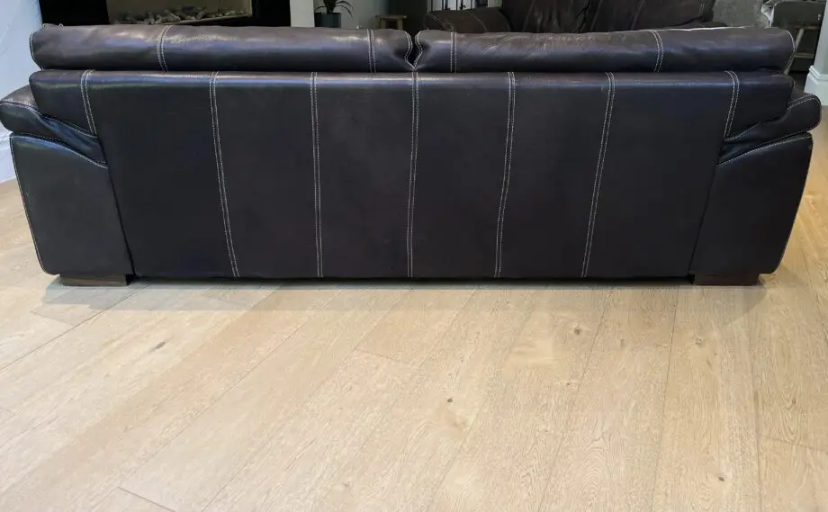 DFS Dark brown leather sofa set - 4 seater and 3 seater