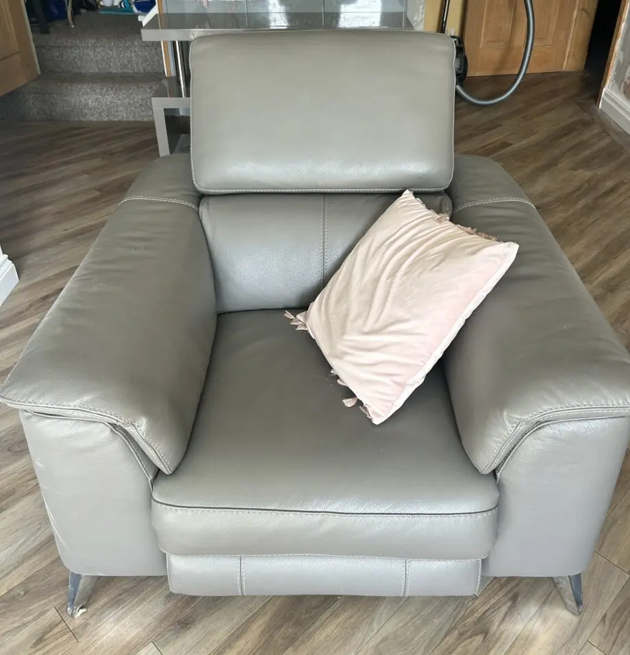 DFS Grey Electric Recliner Suite