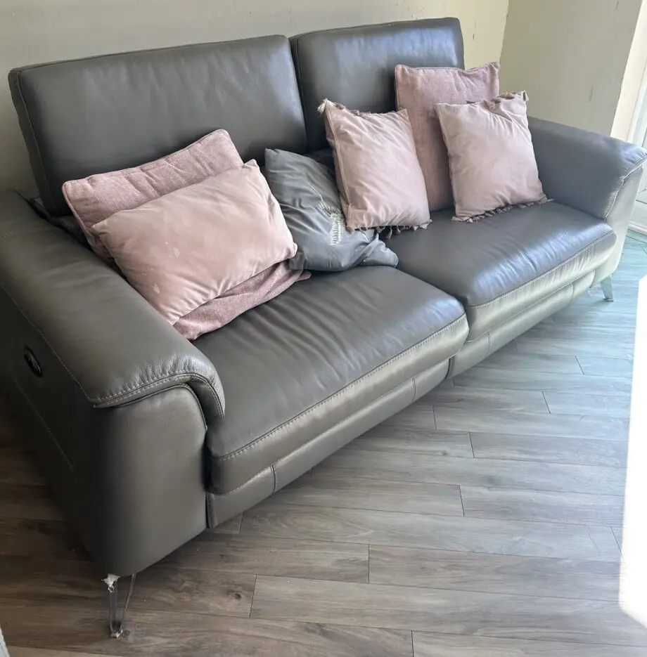 DFS Grey Electric Recliner Suite