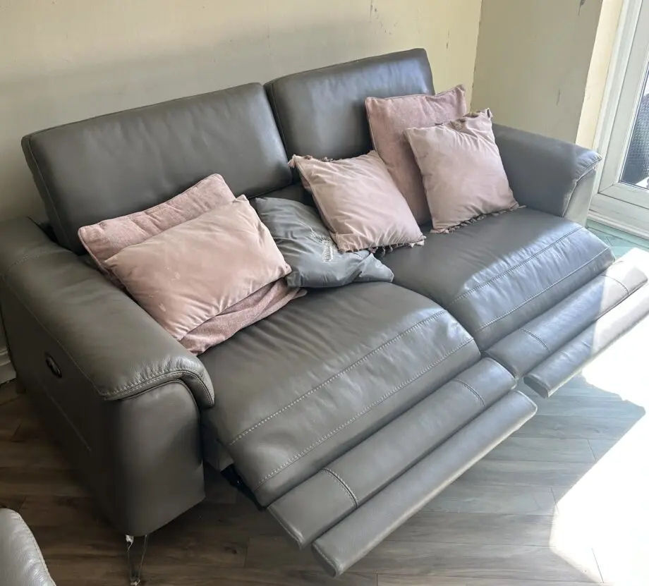 DFS Grey Electric Recliner Suite