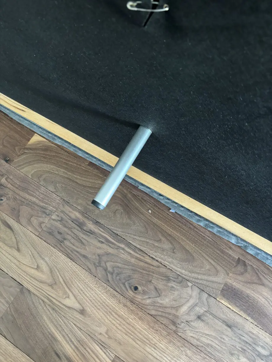 Dwell grey sofa with plumbs slip cover