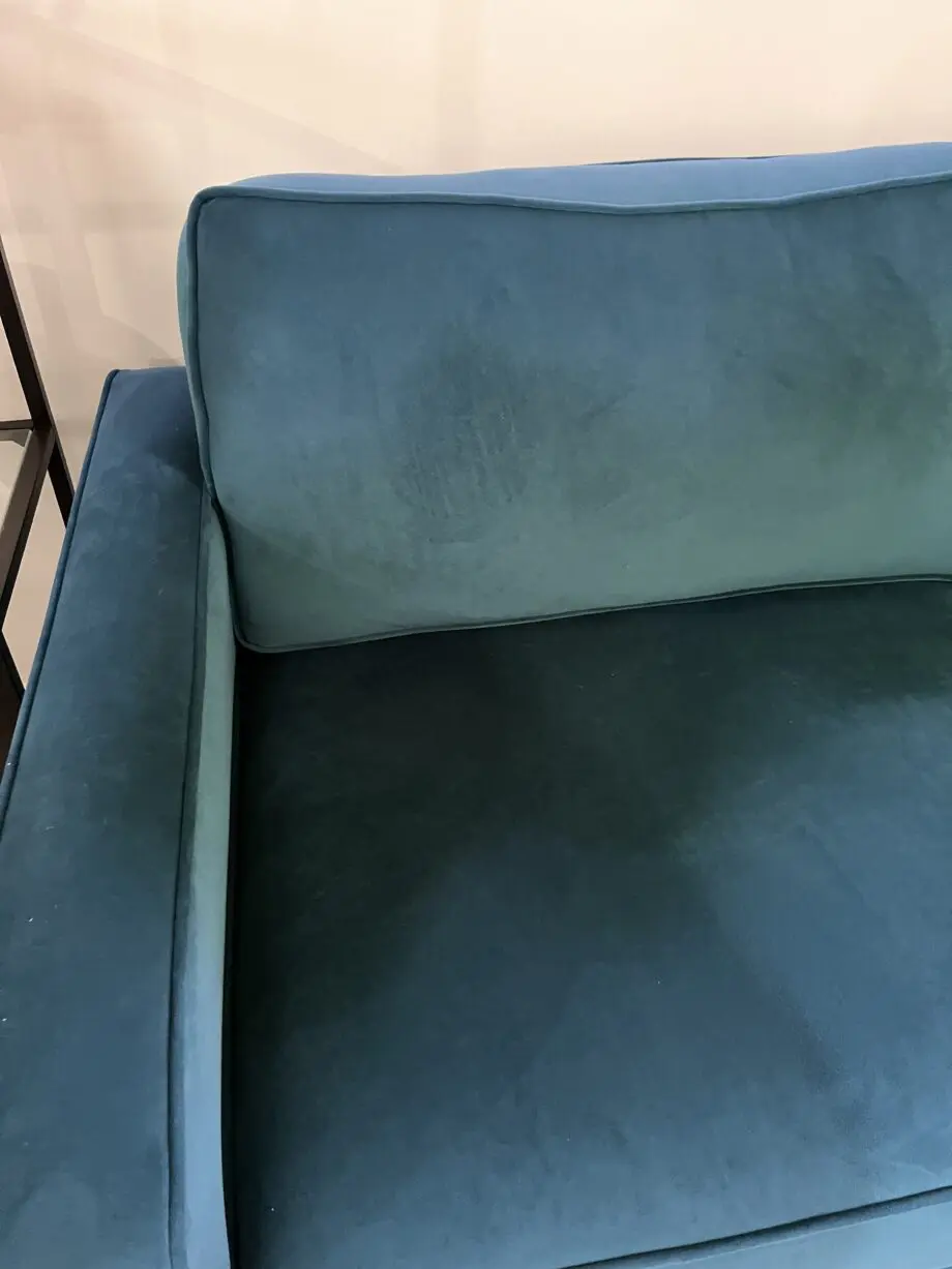 3 seater teal sofa