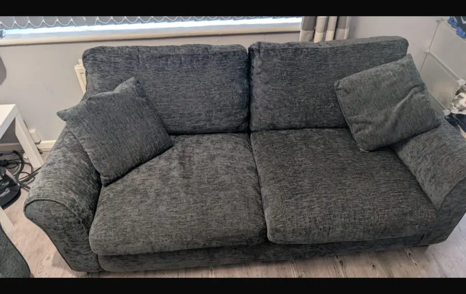 Charcoal grey Argos 2 and 3 seater sofas