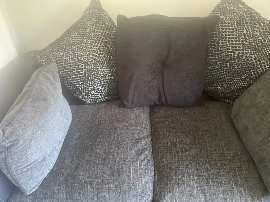 DFS Black and Grey two seater sofa