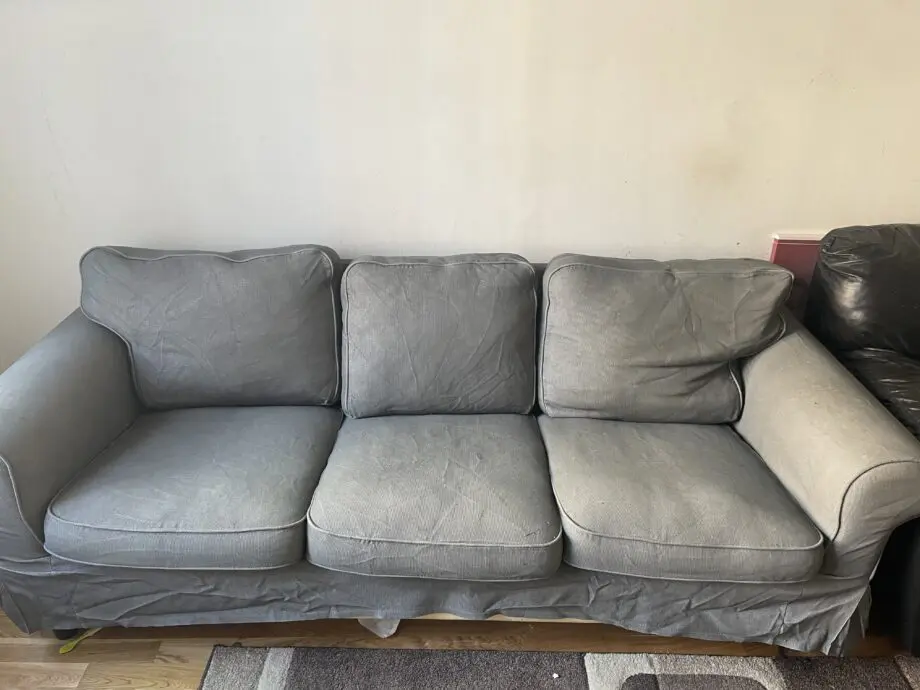 IKEA 3 seater sofa and 2 seater leather sofa