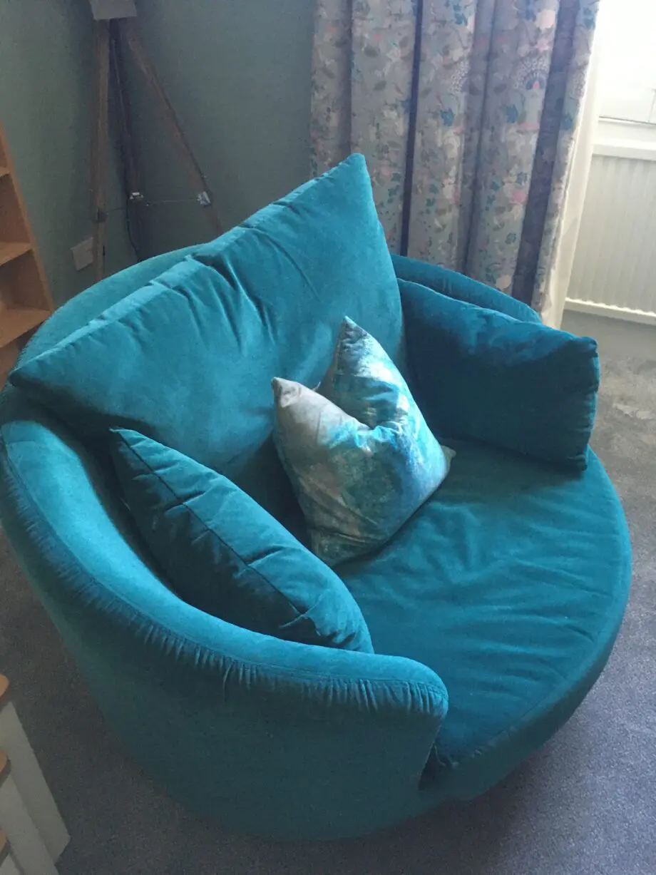 John Lewis Antonio Swivel Snuggler in Harriet Teal Aquaclean