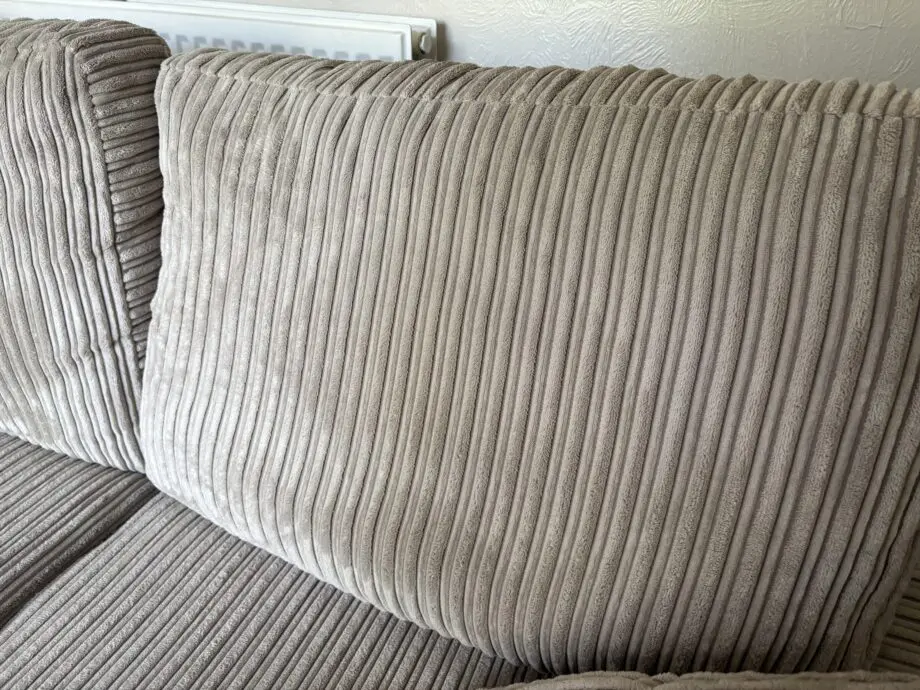 DFS Stone/Beige ribbed sofas