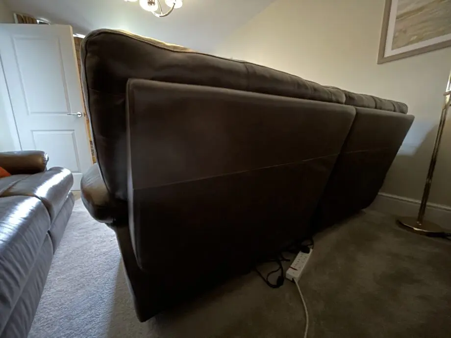 La Z boy brown leather power recliners
