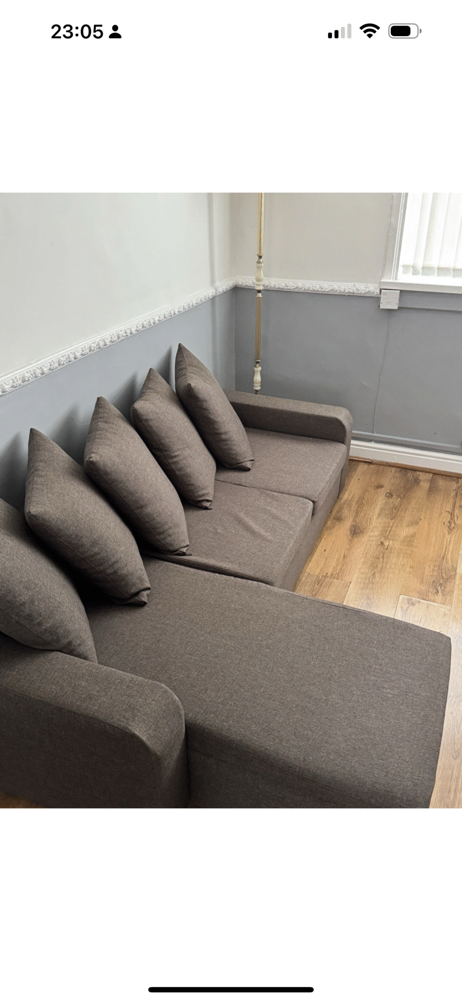 Grey orka corner sofa