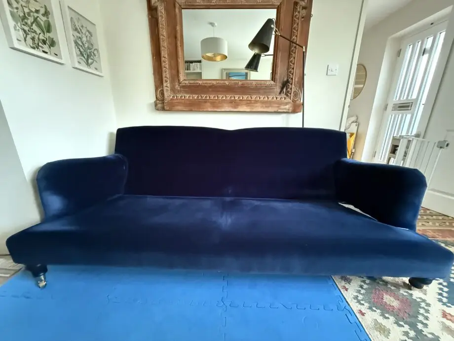 Sofa.com Bluebell 3 seat sofa in Prussian Blue Velvet