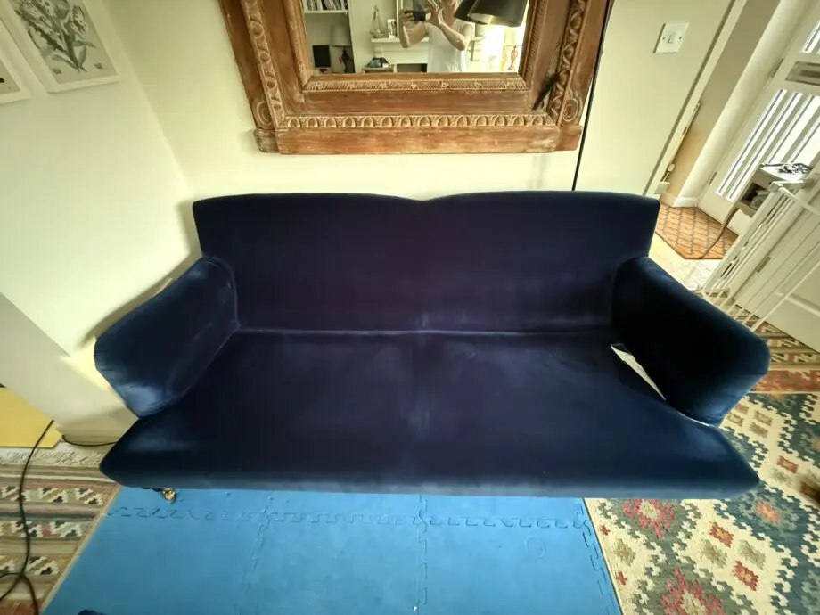 Sofa.com Bluebell 3 seat sofa in Prussian Blue Velvet