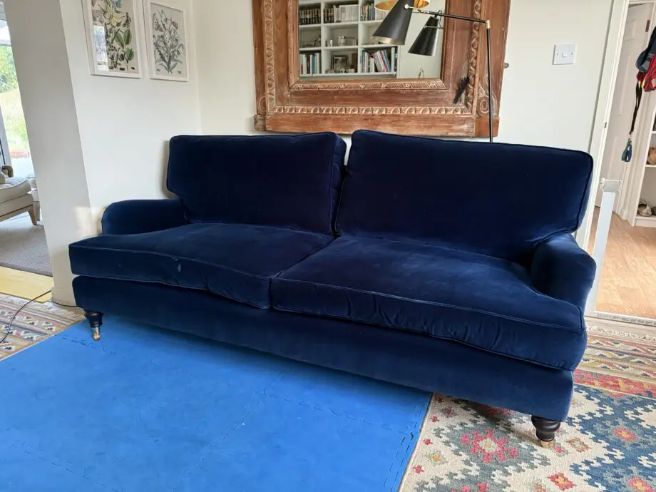 Sofa.com Bluebell 3 seat sofa in Prussian Blue Velvet