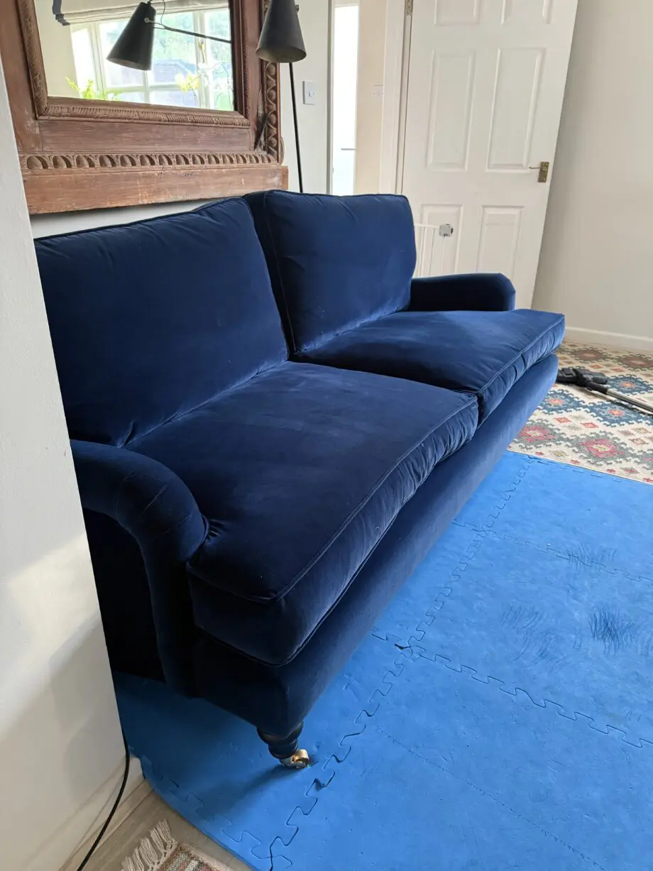 Sofa.com Bluebell 3 seat sofa in Prussian Blue Velvet