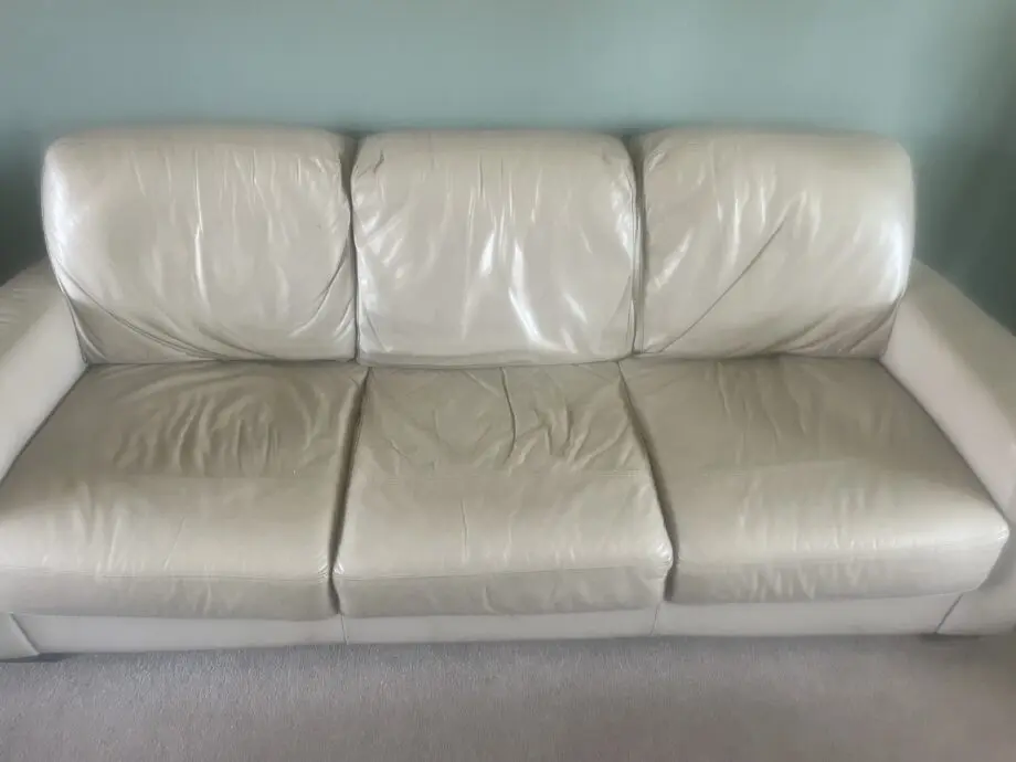 Dfs leather sofa and reclining chair