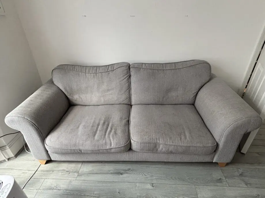 DFS grey two seater sofa
