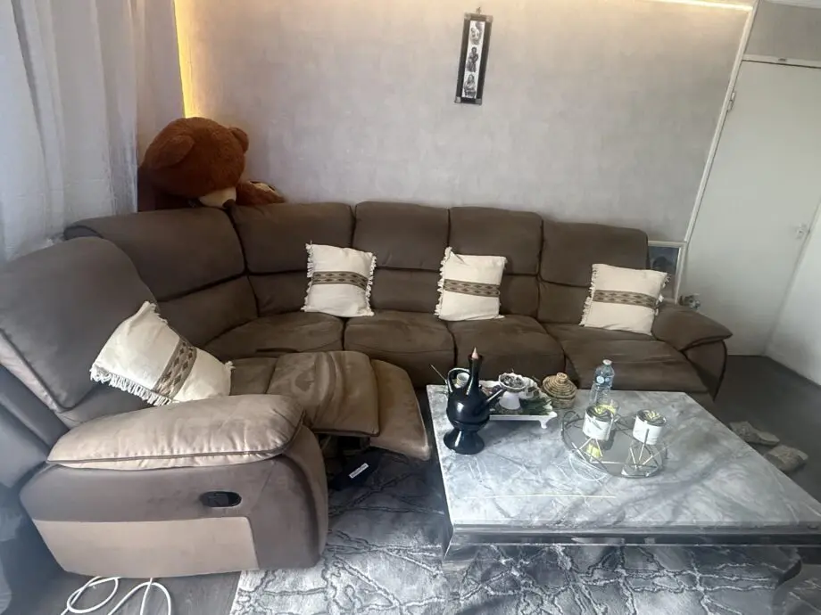 Dfs, light brown, L shaped corner sofa