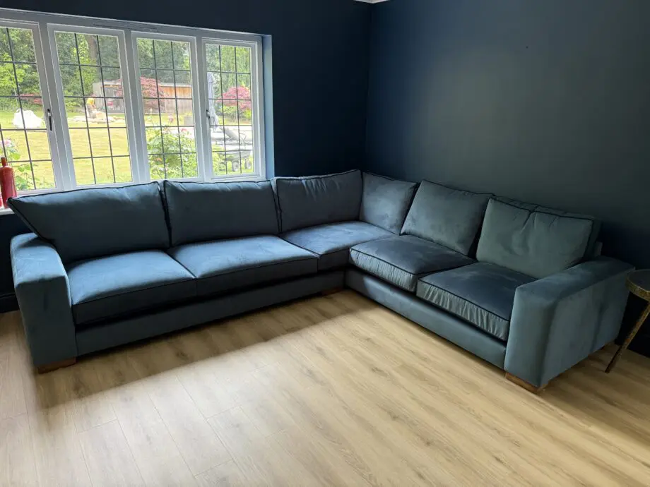 Brand new teal corner sofa
