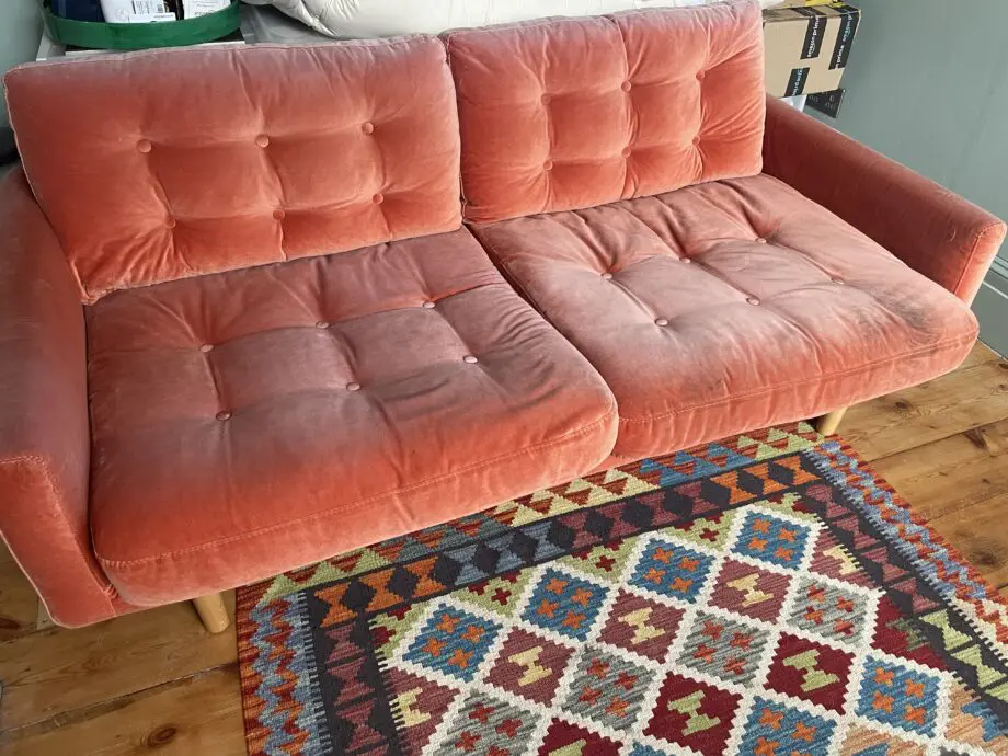 Habitat Velvet 3 Seater Sofa Fenner