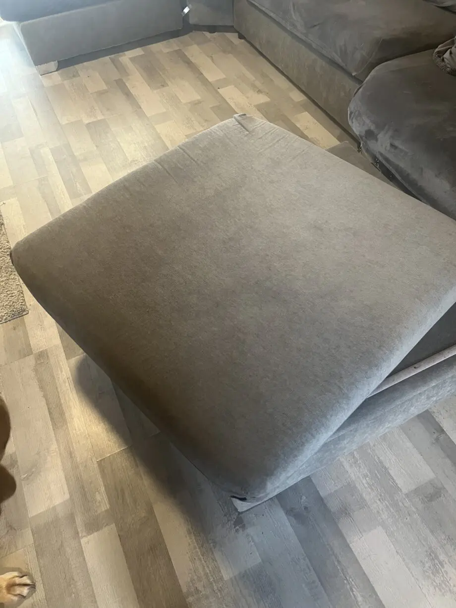 Large u shaped grey chenille sofa