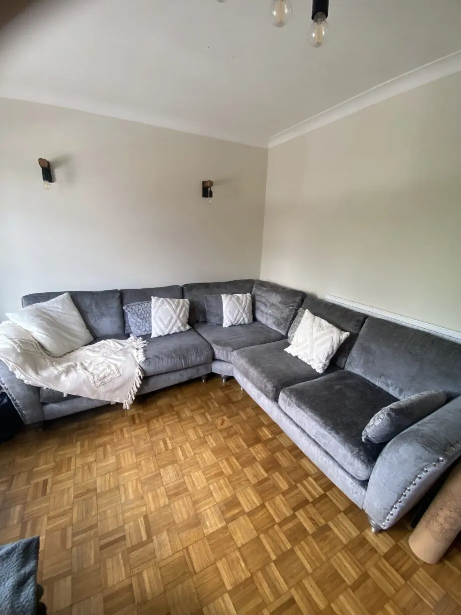 Grey Formal Back Corner Sofa