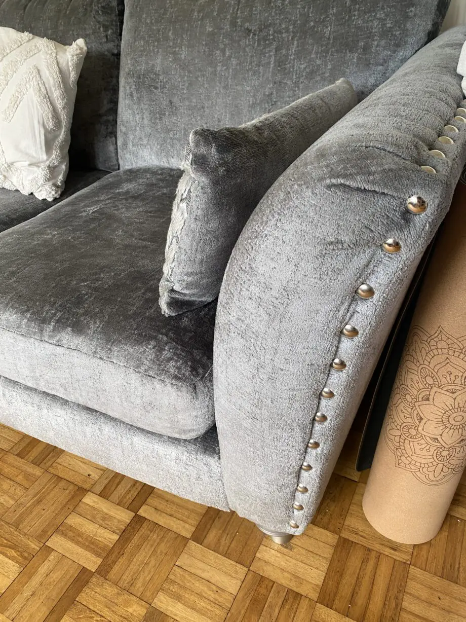 Grey Formal Back Corner Sofa