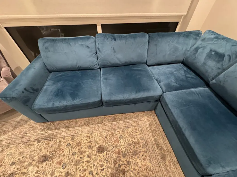 John Lewis corner blue/teal sofa