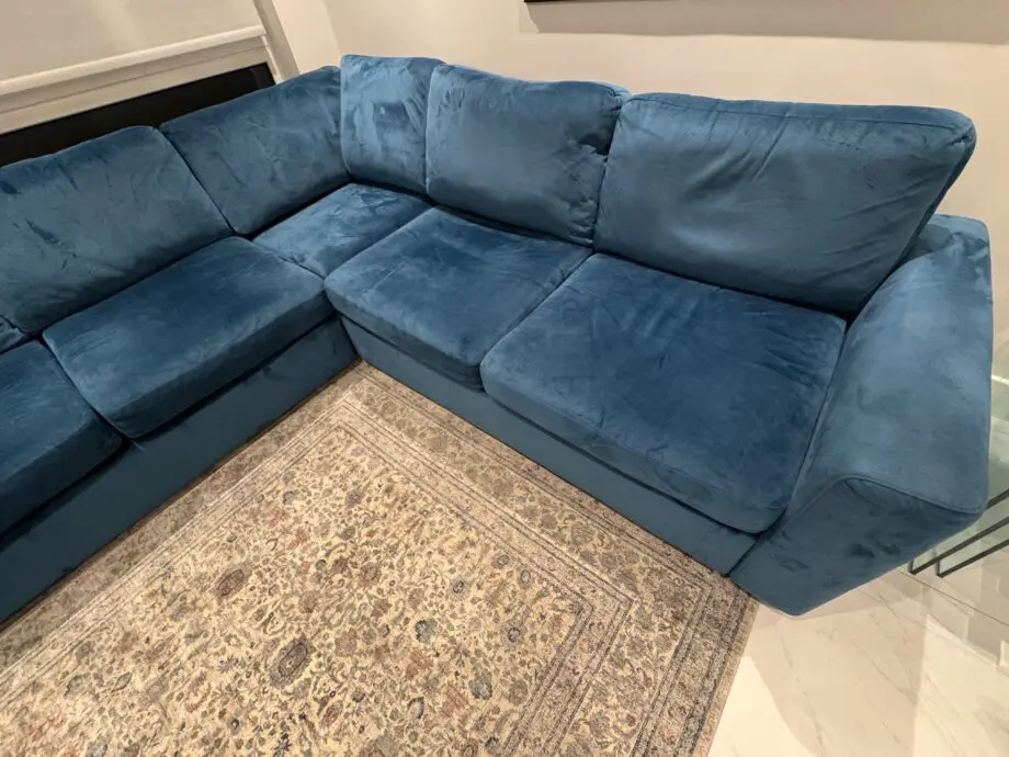 John Lewis corner blue/teal sofa