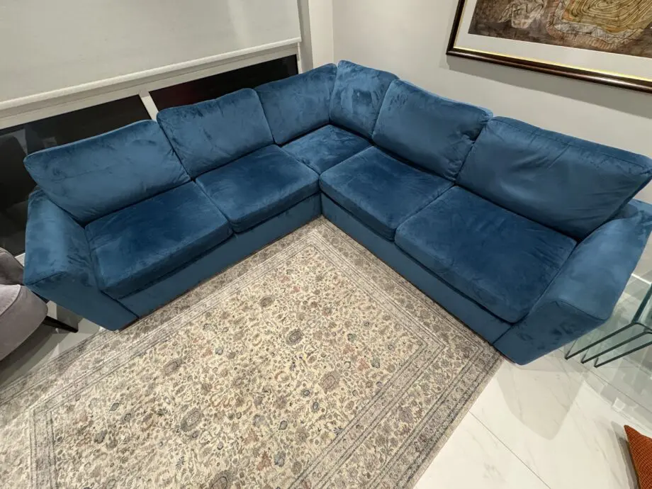 John Lewis corner blue/teal sofa