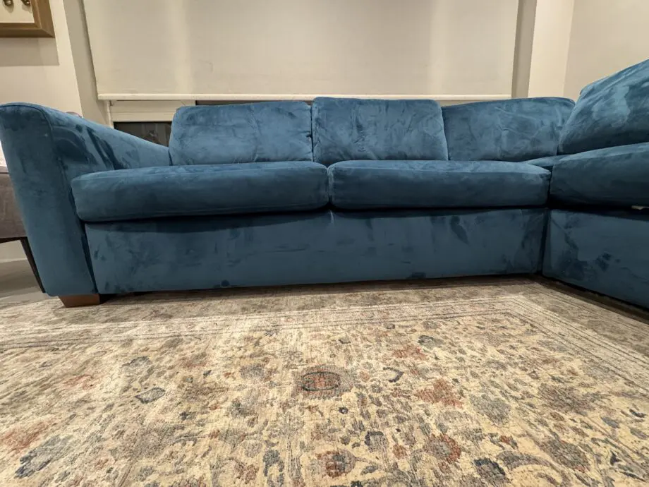 John Lewis corner blue/teal sofa