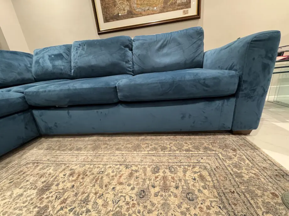 John Lewis corner blue/teal sofa
