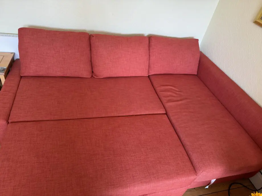 Ikea friheten chaise storage sofa bed in burnt orange