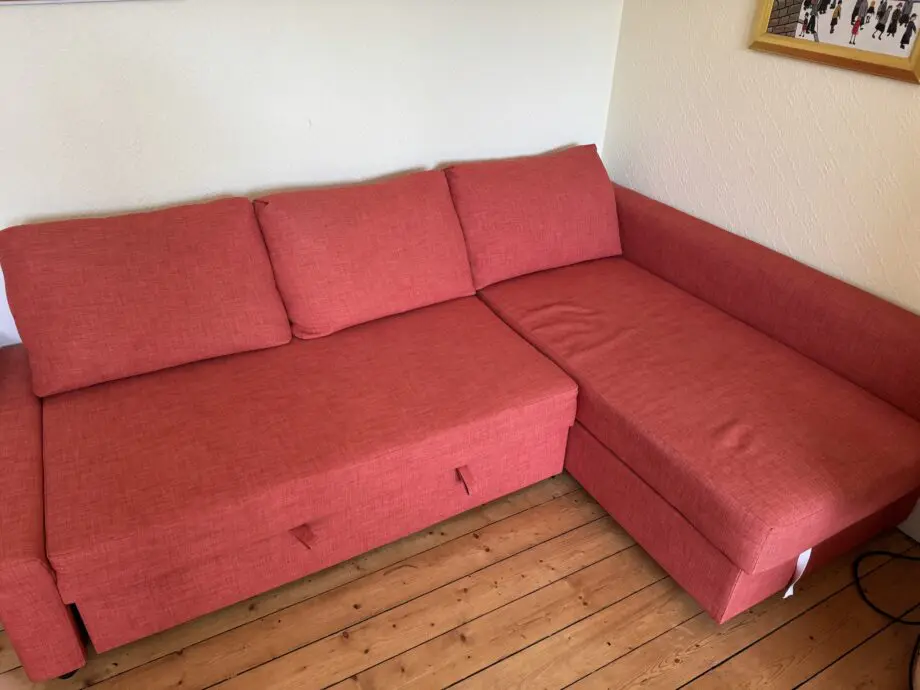 Ikea friheten chaise storage sofa bed in burnt orange