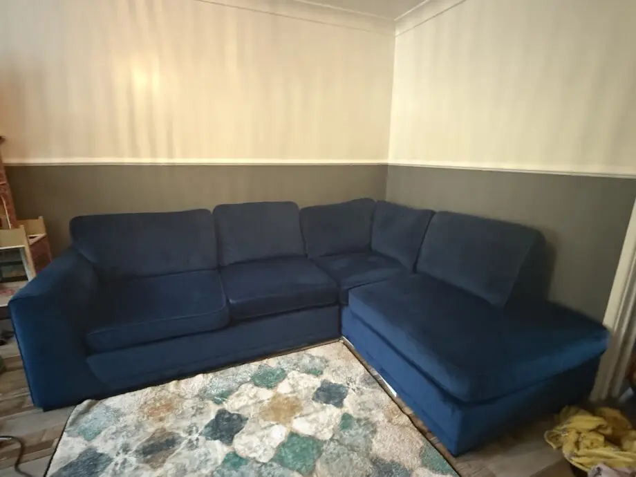 DFS Orka Velvet Left Hand Facing Open End Corner Sofa
