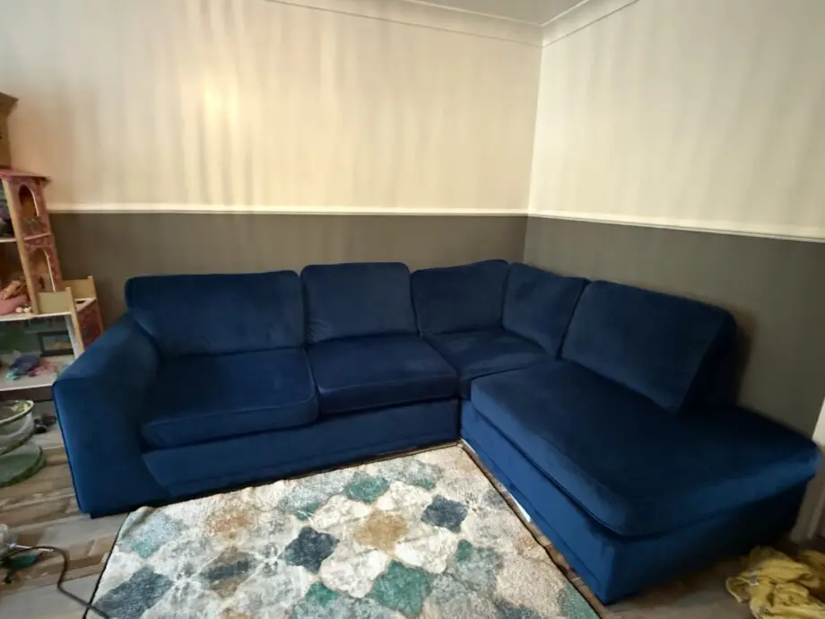 DFS Orka Velvet Left Hand Facing Open End Corner Sofa