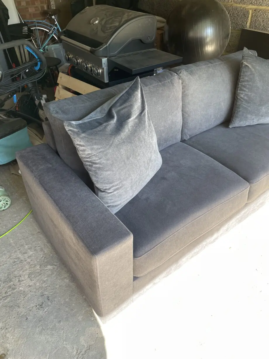 Furniture Choice, 3 Seater Sofa, Manhattan, Slate Grey Classic Plush Fabric