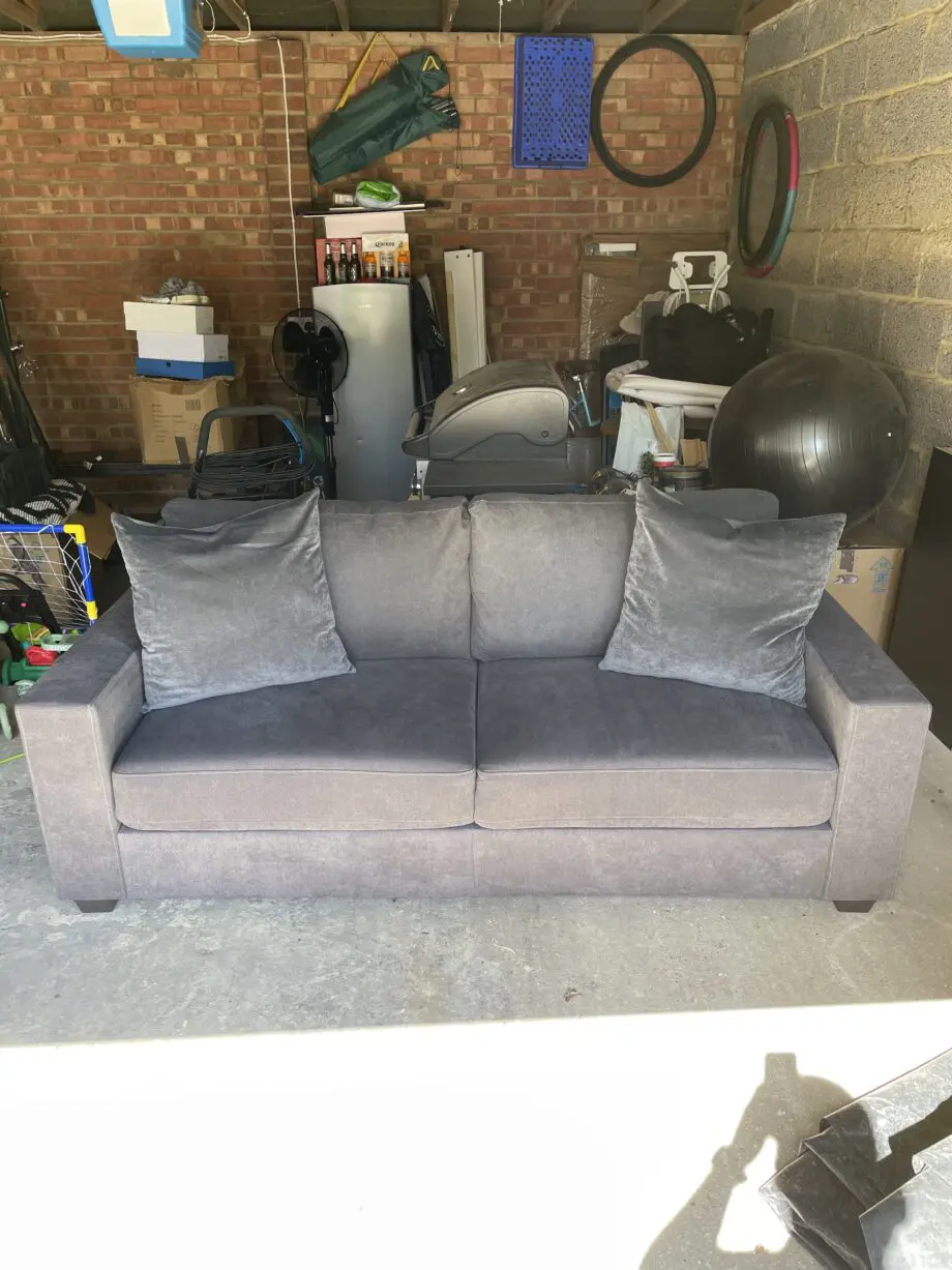 Furniture Choice, 3 Seater Sofa, Manhattan, Slate Grey Classic Plush Fabric