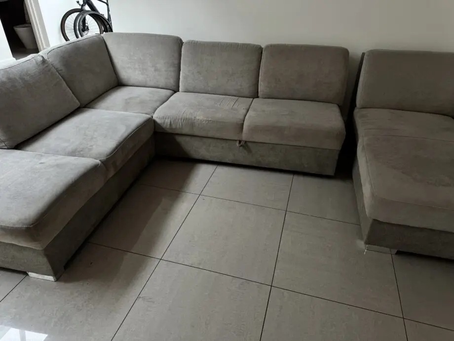 XL large grey U sofa