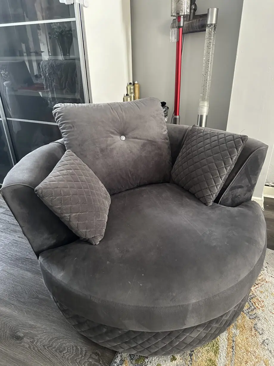 Modern grey swivel chair