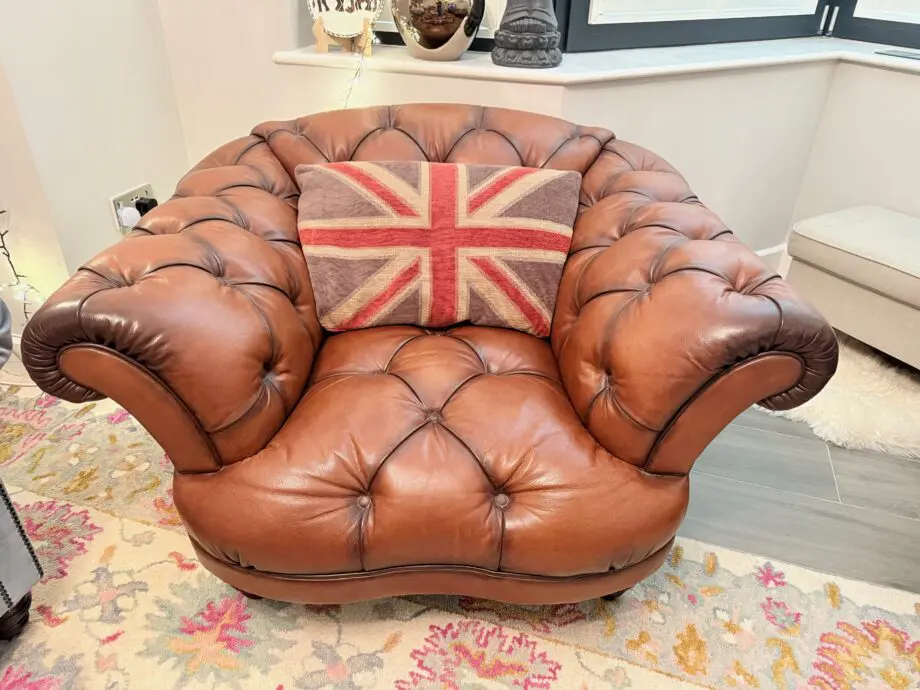 DFS Oskar Chesterfield Armchair - Tan Brown