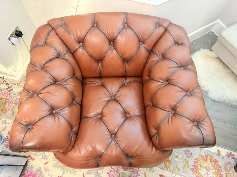 DFS Oskar Chesterfield Armchair - Tan Brown