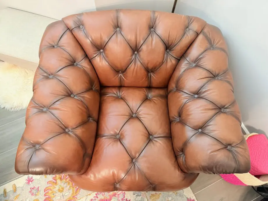 DFS Oskar Chesterfield Armchair - Tan Brown