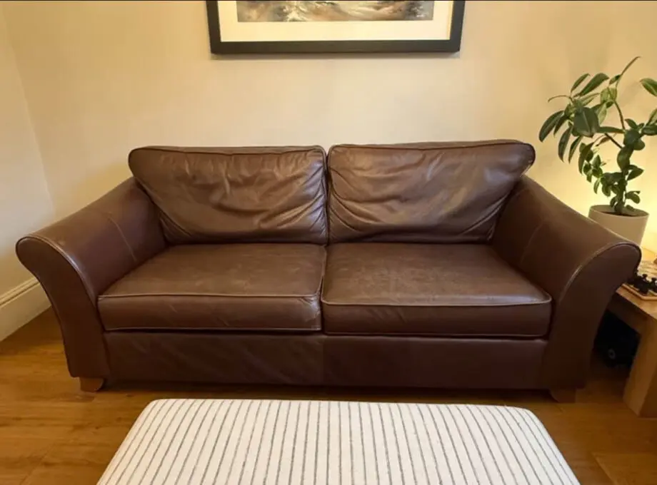 M&S Leather Abbey Sofa 4 Seater