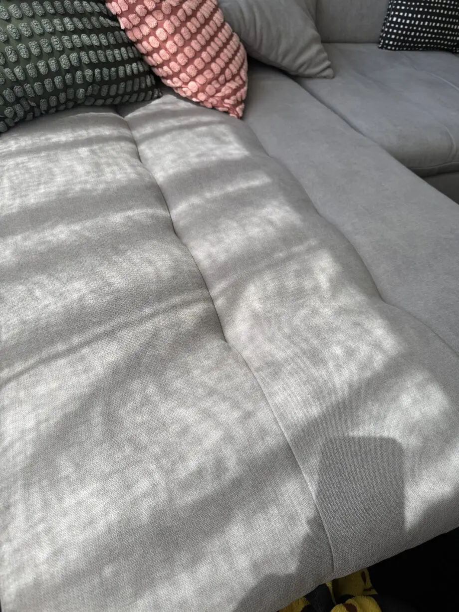 Honeypot Sofa Bed - Malvi Corner Sofabed with Large Storage - Grey Fabric Pull Out Double Sofa Bed Chaise Lounge Couch