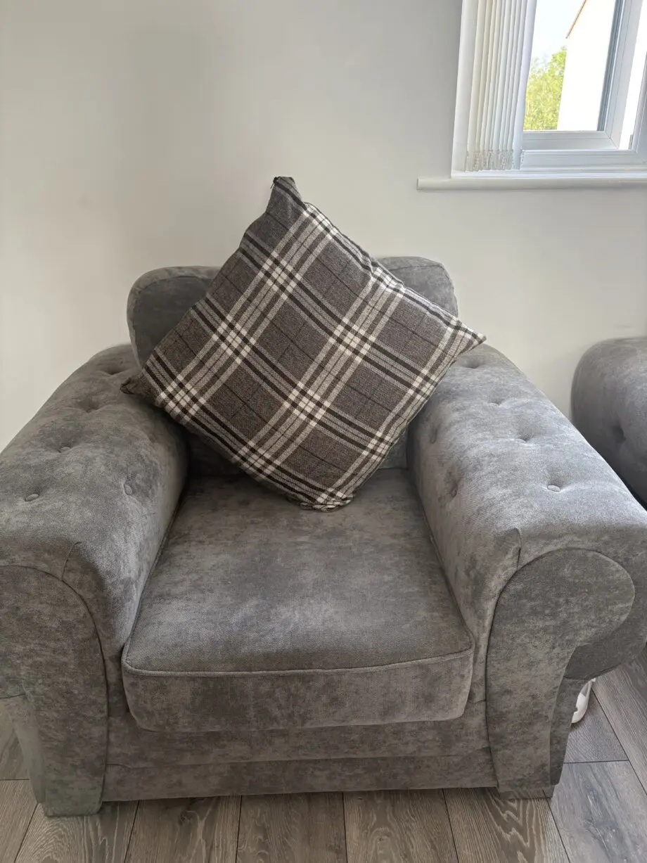 Grey verona scatterback armchair