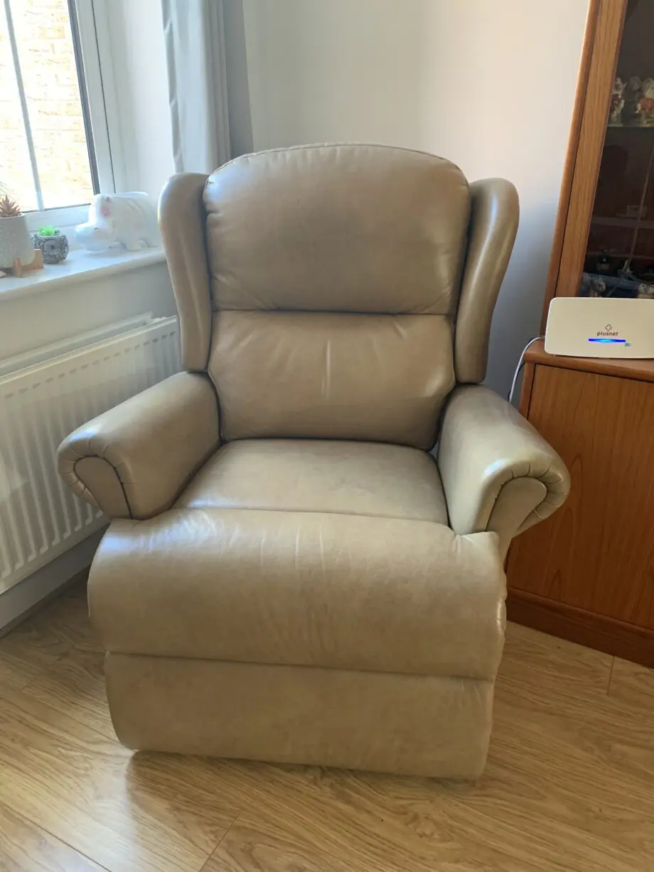 Oatmeal Electric recliner armchair