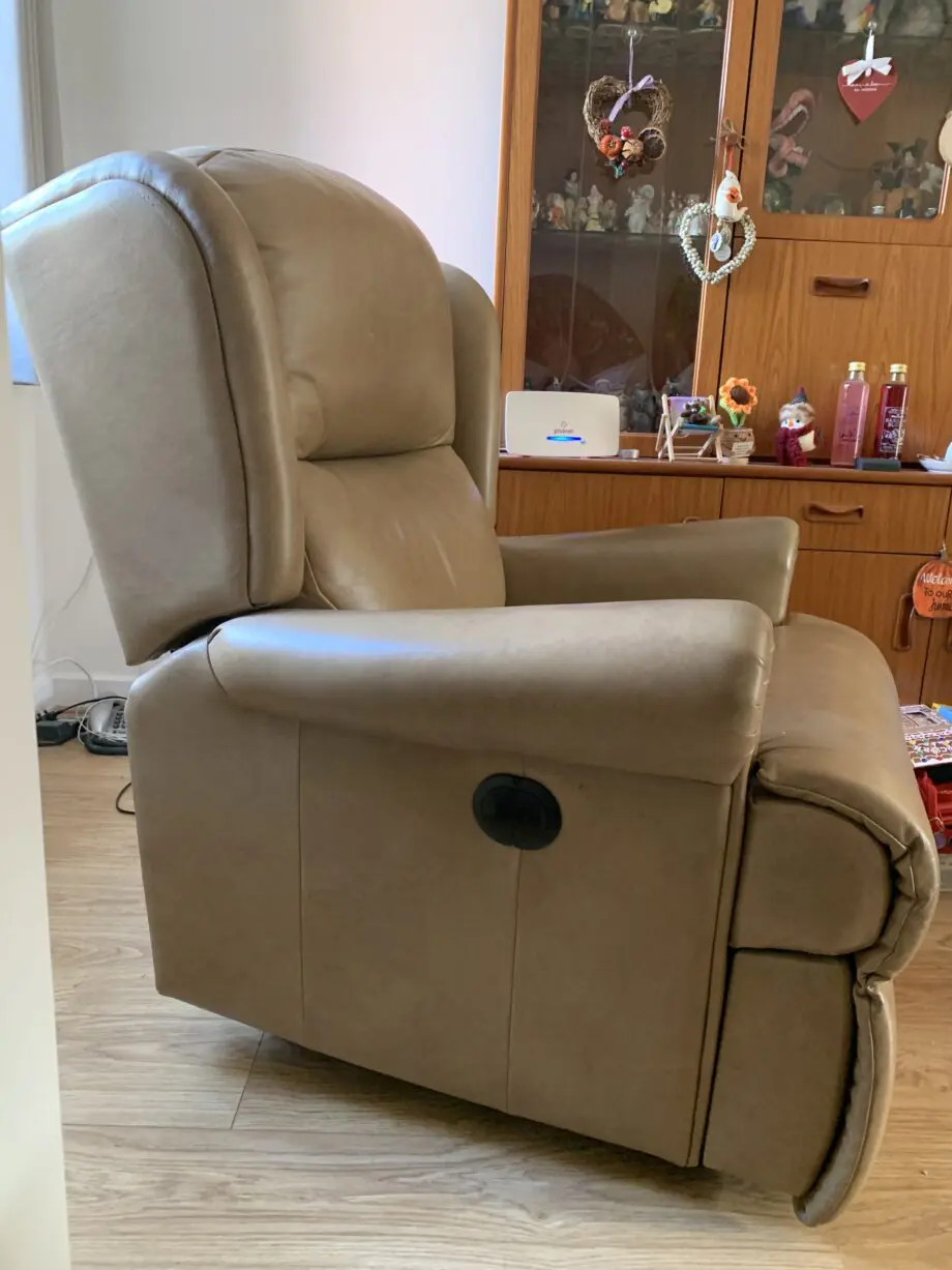 Oatmeal Electric recliner armchair