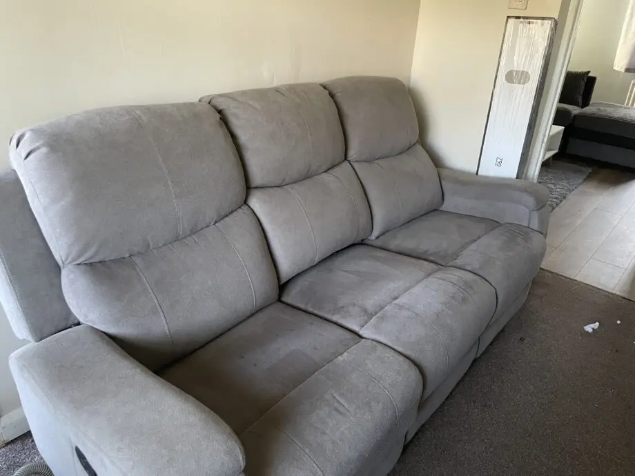The range, light grey, 3 seater recliner