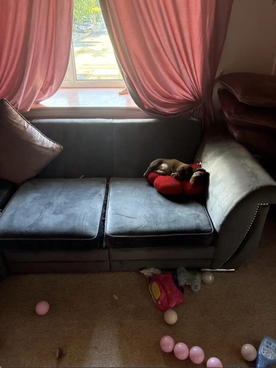 Grey corner sofa