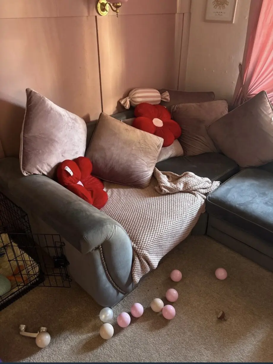 Grey corner sofa